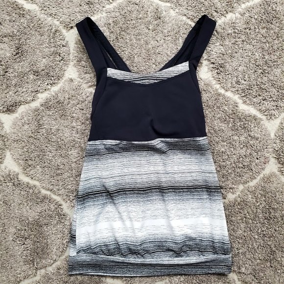 Athleta Black White Racer Tank XXS - Picture 4 of 8